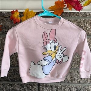 Baby Gap Disney Pink Sweatshirt Sz 2 Daisy Duck Winter Gear
